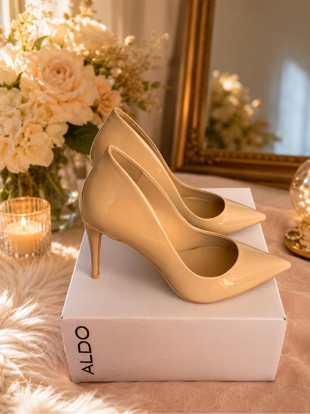 ALDO Nude Patent Pointed-Toe Stiletto Pumps - BRAND NEW!